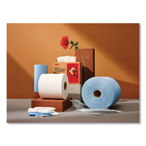 Image of Cascades PRO W430 Tuff-Job Double Recrepe Wipers, 9.75 X 16.5, White, 100/box, 8 Box/carton