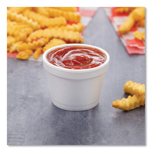 Image of Dart® 4J6 Bowl Containers, 4 oz, White, Foam, 1,000/Carton