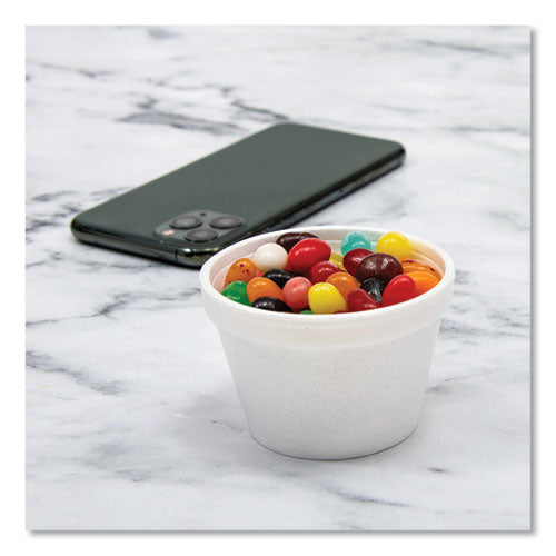 Image of Dart® 4J6 Bowl Containers, 4 oz, White, Foam, 1,000/Carton
