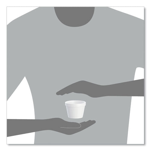 Image of Dart® 4J6 Bowl Containers, 4 oz, White, Foam, 1,000/Carton