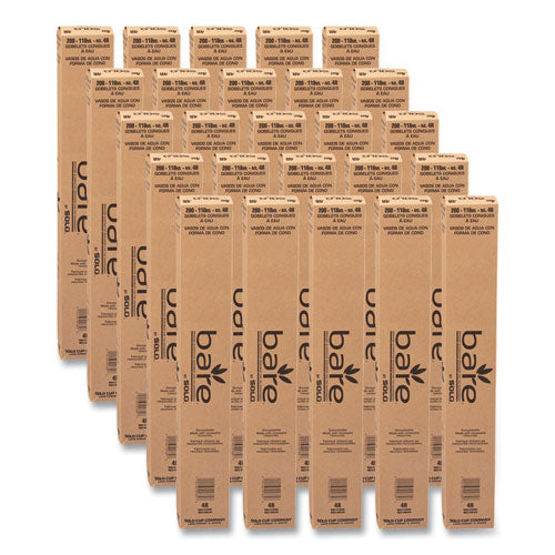 Image of SOLO® 4R-2050 Cone Water Cups, Chipboard Box Inner Packaging, ProPlanet Seal, 4 oz, Paper, White, 200/Bag, 25 Bags/Carton
