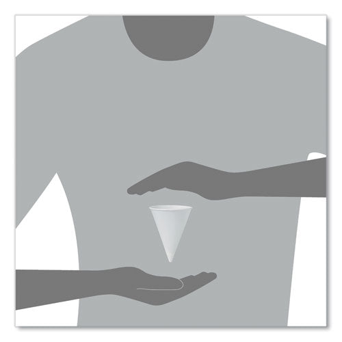 Image of SOLO® 4R-2050 Cone Water Cups, Chipboard Box Inner Packaging, ProPlanet Seal, 4 oz, Paper, White, 200/Bag, 25 Bags/Carton