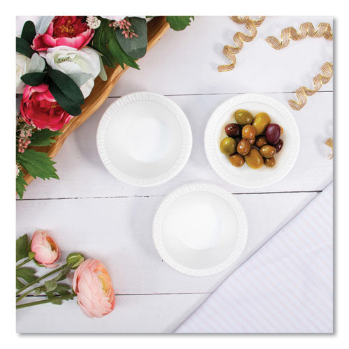 Image of Dart® 5BWWC Concorde Non-Laminated Foam Dinnerware, Bowl, 5 oz, White, 125/Pack, 8 Packs/Carton