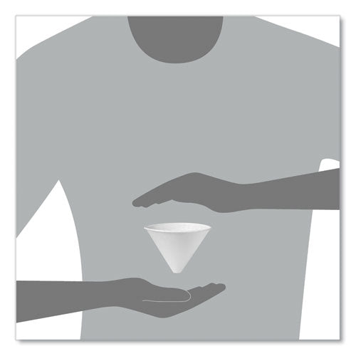 Image of SOLO® 6SRX-2050 Bare Eco-Forward Treated Paper Funnel Cups, ProPlanet Seal, 6 oz, White, 250/Bag, 10/Carton