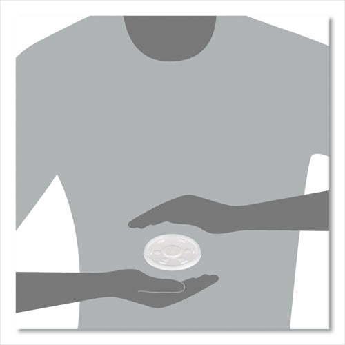 Image of Dart® 10SL Plastic Cold Cup Lids, Fits 10 oz Cold Cups, Translucent, 100/Pack, 10 Packs/Carton
