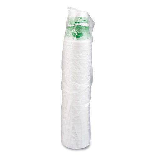 Image of Dart® 12J16H Horizon Hot/Cold Foam Drinking Cups, 12 oz, White/Green, 25/Bag, 40 Bags/Carton
