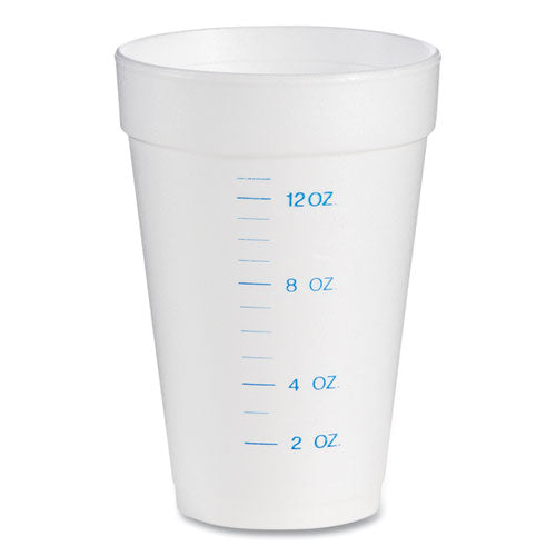 Image of Dart® 16J16GRA Graduated Foam Medical Cups, 16 Oz, White, 25/pack, 40 Packs/carton