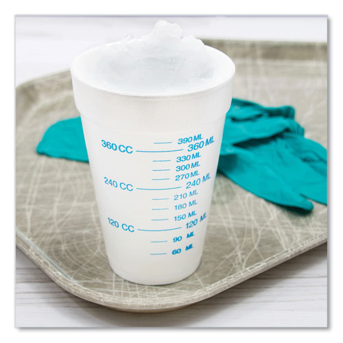 Image of Dart® 16J16GRA Graduated Foam Medical Cups, 16 Oz, White, 25/pack, 40 Packs/carton