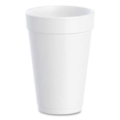 Image of Dart® 16J165 Foam Drink Cups, 16 Oz, White, 20/bag, 25 Bags/carton