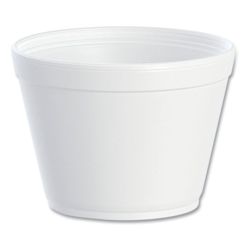 Image of Dart® 16MJ32 Foam Containers, Extra Squat, 16 oz, White, 25/Bag, 20 Bags/Carton