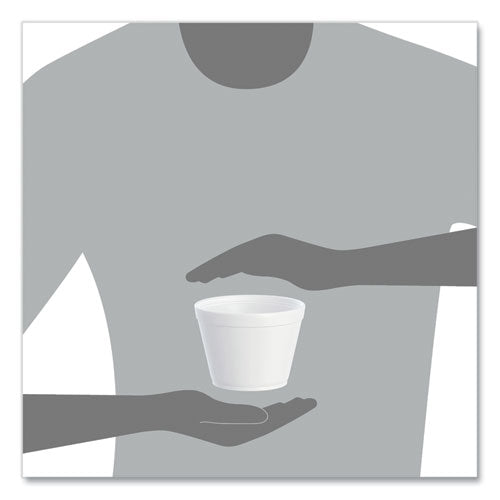 Image of Dart® 16MJ32 Foam Containers, Extra Squat, 16 oz, White, 25/Bag, 20 Bags/Carton