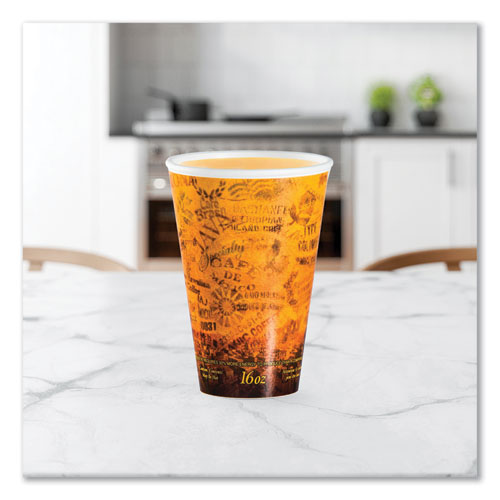 Image of Dart® 16U16ESC Fusion Escape Foam Hot/cold Cups, 16 Oz, Brown/black, 1,000/carton