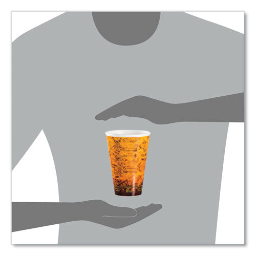 Image of Dart® 16U16ESC Fusion Escape Foam Hot/cold Cups, 16 Oz, Brown/black, 1,000/carton