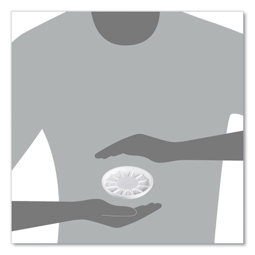 Image of Dart® 20RL Vented Foam Lids, Fits 6 oz to 32 oz Hot Cups, White, 50/Pack, 10 Packs/Carton