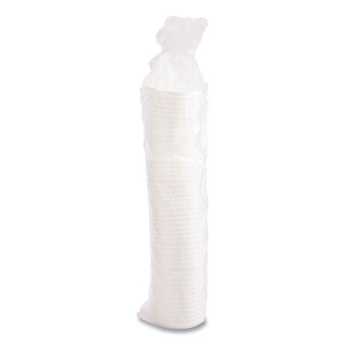 Image of Dart® 20RL Vented Foam Lids, Fits 6 oz to 32 oz Hot Cups, White, 50/Pack, 10 Packs/Carton