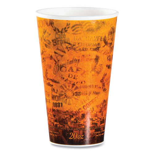 Image of Dart® 20U16ESC Fusion Escape Foam Hot/cold Cups, 20 Oz, Brown/black, 500/carton