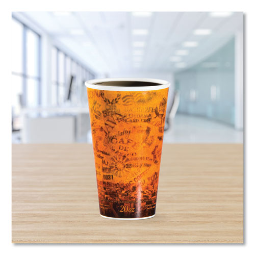 Image of Dart® 20U16ESC Fusion Escape Foam Hot/cold Cups, 20 Oz, Brown/black, 500/carton