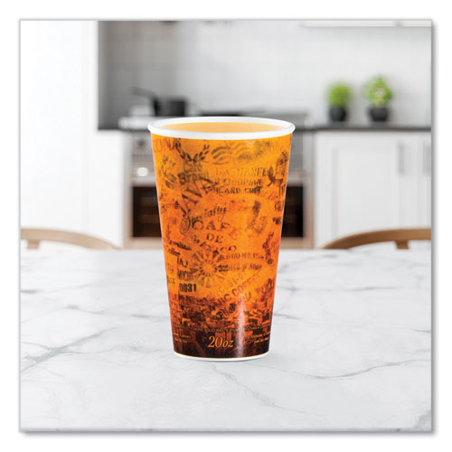 Image of Dart® 20U16ESC Fusion Escape Foam Hot/cold Cups, 20 Oz, Brown/black, 500/carton
