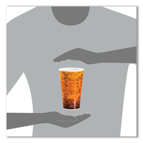 Image of Dart® 20U16ESC Fusion Escape Foam Hot/cold Cups, 20 Oz, Brown/black, 500/carton