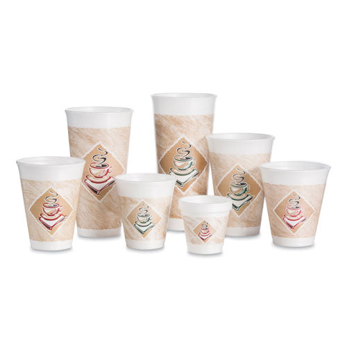 Image of Dart® 20X16G Cafe G Foam Hot/cold Cups, 20 Oz, Brown/red/white, 20/pack