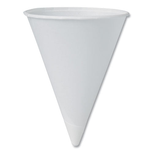 Image of SOLO® 42R-2050 Cone Water Cups, ProPlanet Seal, 4.25 oz, Paper, White, 200/Bag, 25 Bags/Carton