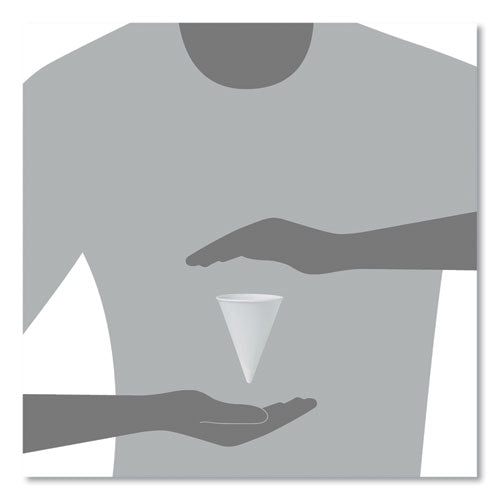 Image of SOLO® 42R-2050 Cone Water Cups, ProPlanet Seal, 4.25 oz, Paper, White, 200/Bag, 25 Bags/Carton