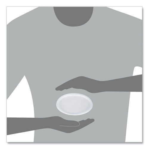 Image of Dart® 48JL Plastic Lids for Foam Containers, Flat, Vented, Fits 24 oz to 32 oz, Translucent, 100/Pack, 5 Packs/Carton