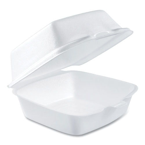 Image of Dart® 50HT1 Foam Hinged Lid Containers, 5.38 X 5.5 X 2.88, White, 500/carton