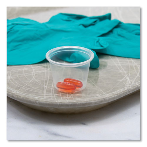 Image of DartÂ® Conex Complements Portion/Medicine Cups, 1 oz, Plastic, Clear, 125/Bag, 20 Bags/Carton