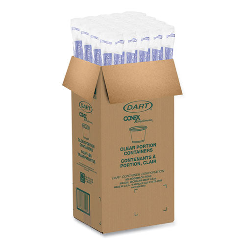 Image of DartÂ® Conex Complements Portion/Medicine Cups, 1 oz, Plastic, Clear, 125/Bag, 20 Bags/Carton