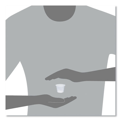 Image of DartÂ® Conex Complements Portion/Medicine Cups, 1 oz, Plastic, Clear, 125/Bag, 20 Bags/Carton
