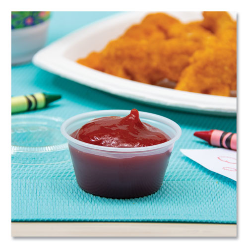 Image of Dart® 200PC Conex Complements Portion/Medicine Cups, 2 oz, Plastic, Clear, 125/Bag, 20 Bags/Carton