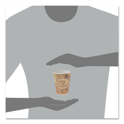 Image of SOLO® 378MS-0029 Mistique Polycoated Hot Paper Cups, 8 oz, Brown, 50/Sleeve, 20 Sleeves/Carton