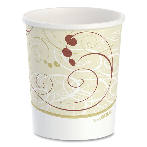 Image of SOLO® H4325-J8000 Flexstyle Double Poly Paper Containers, 32 oz, Symphony Design, Paper, 25/Pack, 20 Packs/Carton