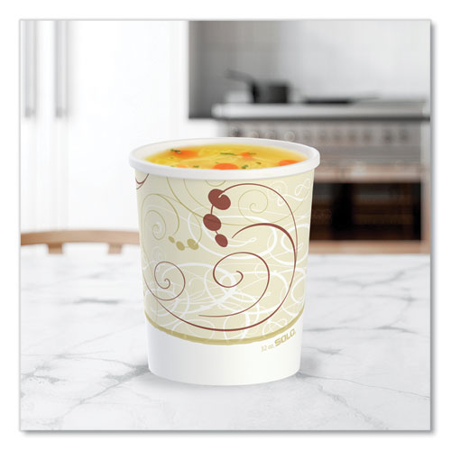 Image of SOLO® H4325-J8000 Flexstyle Double Poly Paper Containers, 32 oz, Symphony Design, Paper, 25/Pack, 20 Packs/Carton