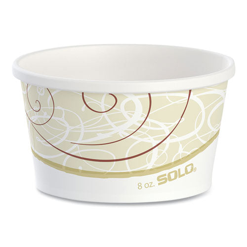Image of SOLO® HS4085-J8000 Flexstyle Double Poly Paper Containers, 8 oz, Symphony Design, Paper, 25/Pack, 20 Packs/Carton