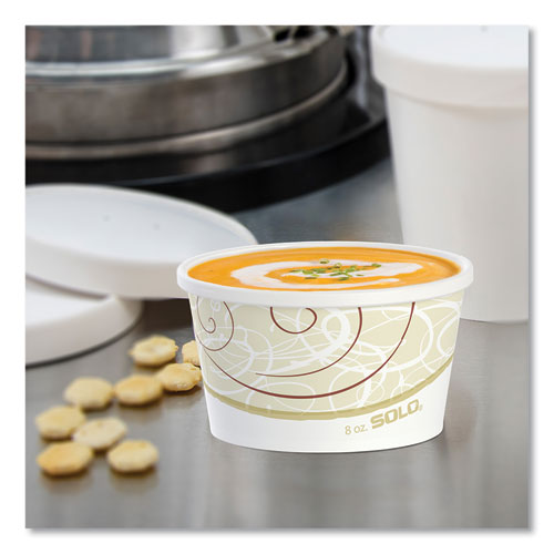Image of SOLO® HS4085-J8000 Flexstyle Double Poly Paper Containers, 8 oz, Symphony Design, Paper, 25/Pack, 20 Packs/Carton