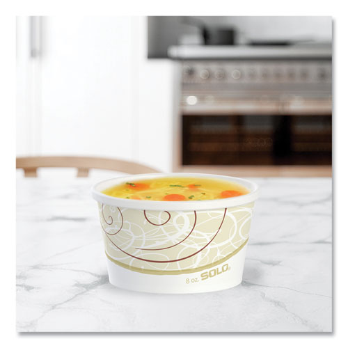 Image of SOLO® HS4085-J8000 Flexstyle Double Poly Paper Containers, 8 oz, Symphony Design, Paper, 25/Pack, 20 Packs/Carton