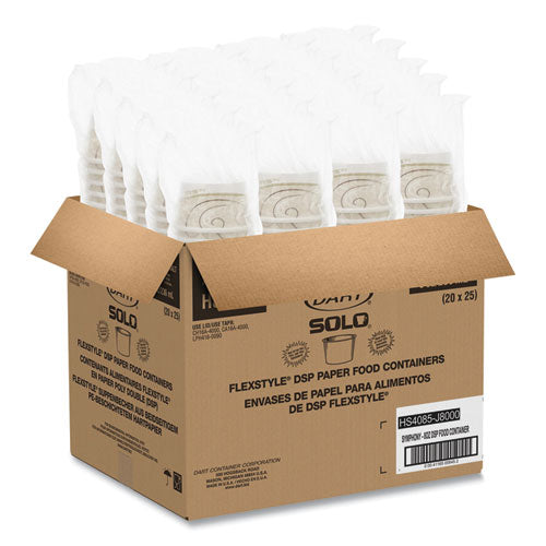 Image of SOLO® HS4085-J8000 Flexstyle Double Poly Paper Containers, 8 oz, Symphony Design, Paper, 25/Pack, 20 Packs/Carton