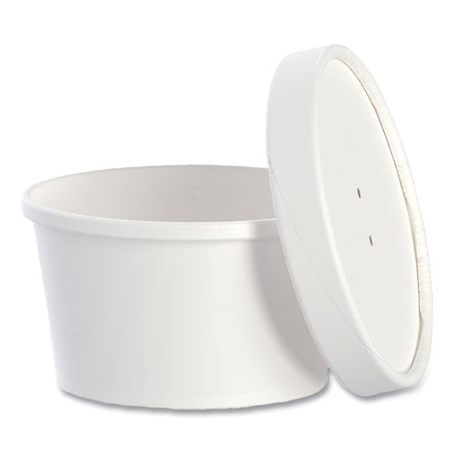Image of SOLO® KHSB8A-2050 Flexstyle Double Poly Food Combo Packs, 8 oz, White, Paper, 25/Pack, 10 Packs/Carton