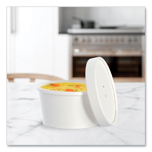 Image of SOLO® KHSB8A-2050 Flexstyle Double Poly Food Combo Packs, 8 oz, White, Paper, 25/Pack, 10 Packs/Carton
