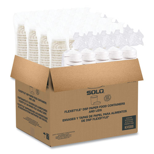 Image of SOLO® KHSB8A-J8000 Flexstyle Double Poly Food Combo Packs, 8 oz, Symphony, Paper, 25/Pack, 10 Packs/Carton