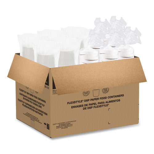 Image of SOLO® KHSB12A-2050 Flexstyle Food Lid Container, 12.1 oz, 3.6" Diameter, White, Plastic, 250/Carton