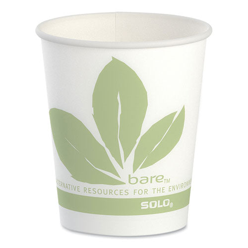 Image of SOLO® R53BB-JD110 Bare Eco-Forward Paper Cold Cups, ProPlanet Seal, 5 oz, Green/White, 100/Sleeve, 30 Sleeves/Carton