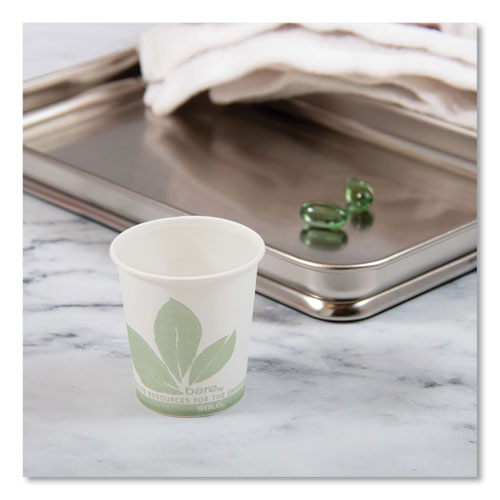 Image of SOLO® R53BB-JD110 Bare Eco-Forward Paper Cold Cups, ProPlanet Seal, 5 oz, Green/White, 100/Sleeve, 30 Sleeves/Carton
