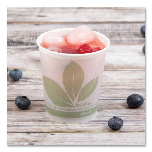 Image of SOLO® R53BB-JD110 Bare Eco-Forward Paper Cold Cups, ProPlanet Seal, 5 oz, Green/White, 100/Sleeve, 30 Sleeves/Carton