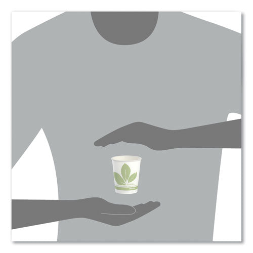 Image of SOLO® R53BB-JD110 Bare Eco-Forward Paper Cold Cups, ProPlanet Seal, 5 oz, Green/White, 100/Sleeve, 30 Sleeves/Carton