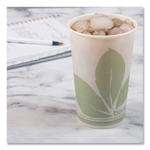Image of SOLO® RW16BB-JD110 Bare Eco-Forward Paper Cold Cups, ProPlanet Seal, 16 oz, Green/White, 100/Sleeve, 10 Sleeves/Carton