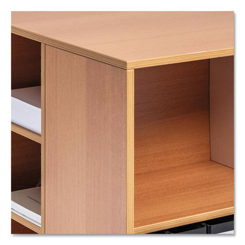 Image of Durable® 311347 Flexible Multi-Functional Cart for Office Storage, Wood, 6 Shelves, 20.79 x 23.31 x 29.45, Beech
