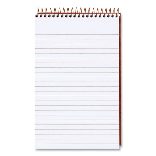 Image of AmpadÂ® Gold Fibre Retro Wirebound Writing Pads, Medium/College Rule, Red Cover, 80 White 5 x 8 Sheets